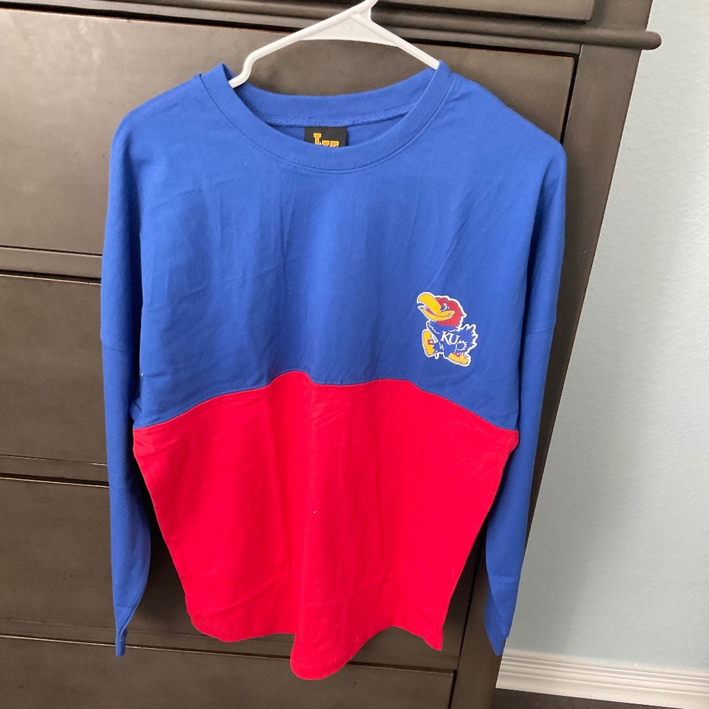 Kansas Jayhawks Long Sleeve T Shirt Youth XL NWOT